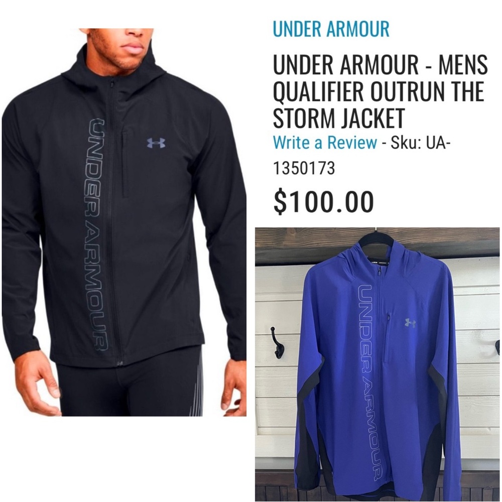 NWOT UNDER ARMOUR Men’s Qualifier Outrun The Storm Full Zip HoodedJacket…